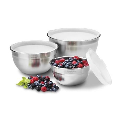  Cuisinart CTG-00-SMB Stainless Steel Mixing Bowls with Lids, Set of 3