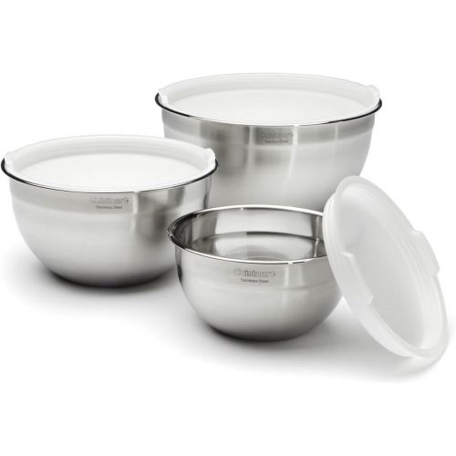  Cuisinart CTG-00-SMB Stainless Steel Mixing Bowls with Lids, Set of 3