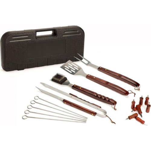  Imperial Distributors Cuisinart CGS-W18 18 Piece Wooden Handle Grill Set