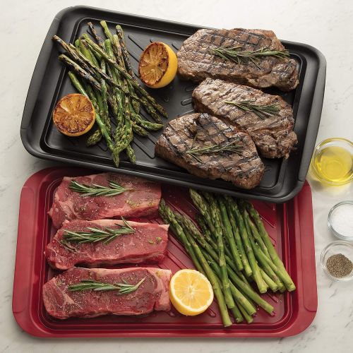  Cuisinart CPK-200 Grilling Prep and Serve Trays, Black and Red