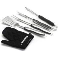 Cuisinart CGS-134BL Grilling Tool Set with Grill Glove, Black (3-Piece)