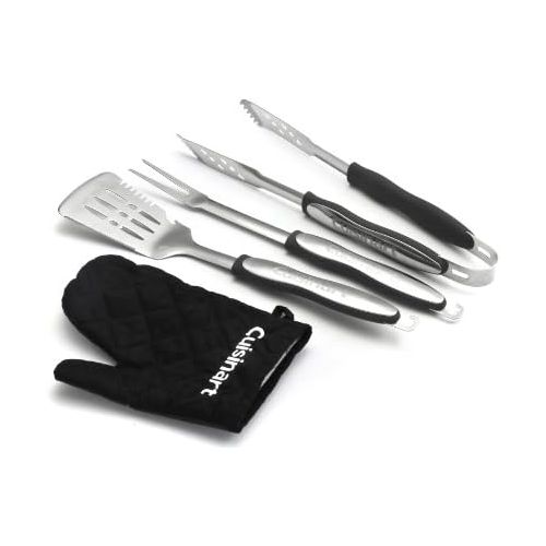  Cuisinart CGS-134BL Grilling Tool Set with Grill Glove, Black (3-Piece)