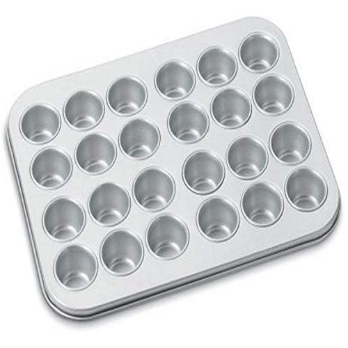  Cuisinart AMB-24MMP Chefs Classic Nonstick Bakeware 24-Cup Mini Muffin Pan, Silver