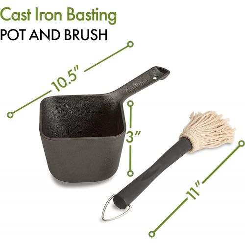  Cuisinart CBP-300 Cast Iron Basting Pot and Brush-for Grilling