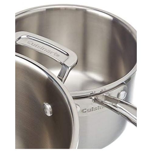  Cuisinart MCP-7N MultiClad Pro Stainless-Steel Cookware 7-Piece Cookware Set - Silver