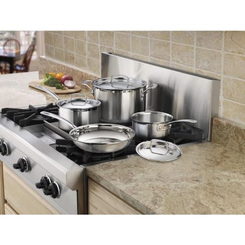  Cuisinart MCP-7N MultiClad Pro Stainless-Steel Cookware 7-Piece Cookware Set - Silver