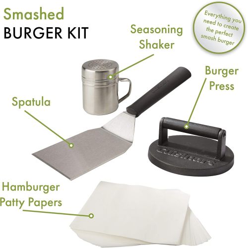  Cuisinart CSBK-400, Smashed Burger Kit, Cast Iron