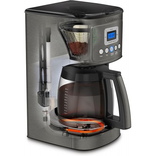  Cuisinart DCC-3200BKSP1 Perfectemp Coffee Maker, 14 Cup Progammable with Glass Carafe, Black Stainless Steel