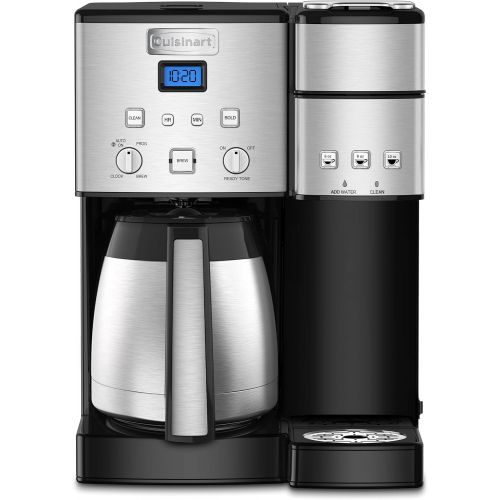  Cuisinart SS-20 Coffee Center 10-Cup Thermal Single-Serve Brewer Coffeemaker, Silver