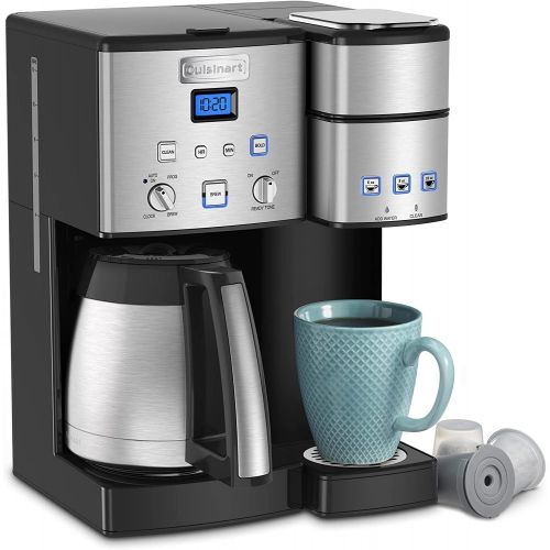  Cuisinart SS-20 Coffee Center 10-Cup Thermal Single-Serve Brewer Coffeemaker, Silver