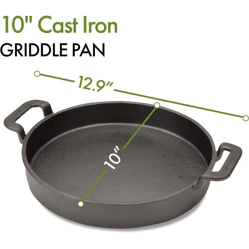  Cuisinart CCP-1000, Pre-Seasoned Cast Iron Griddle Pan, 10