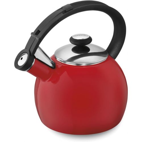  Cuisinart Omni Porcelain Enamel on Steel Tea Kettle, Red