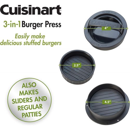  Cuisinart CSBP-100 3-in-1 Stuffed Burger Press, Black