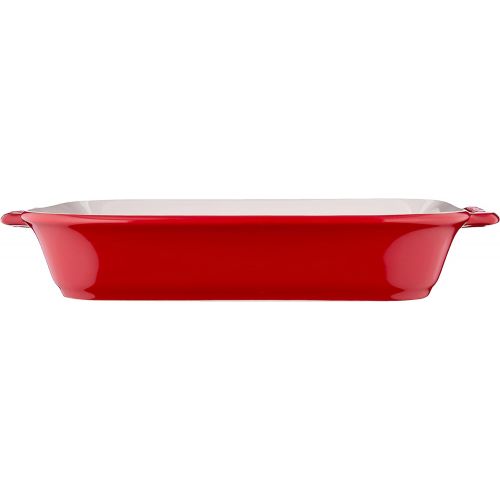  Cuisinart Chefs Classic Ceramic Bakeware-2 Quart Medium Rectangular Baker, Red