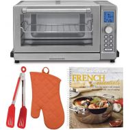 Cuisinart TOB-135 Deluxe Convection Toaster Oven Broiler with Oven Mitt, 8-inch Nylon Flipper Tongs and Cuisinart French Essentials Cookbook