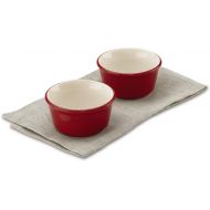 Cuisinart Chefs Classic Ceramic Bakeware-Set of 2, 9 Ounce Ramekins, Red