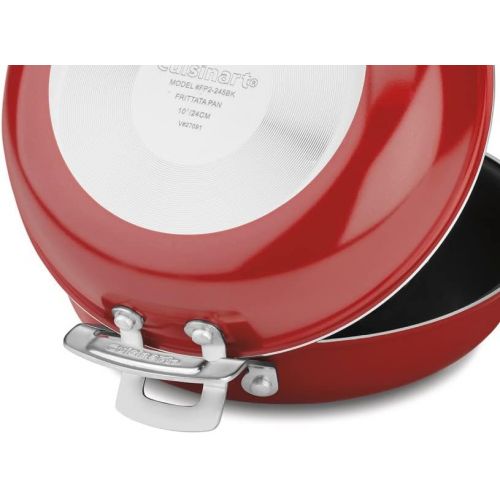  Cuisinart Frittata Non-Stick Sauce Pan, 10-Inch, Red