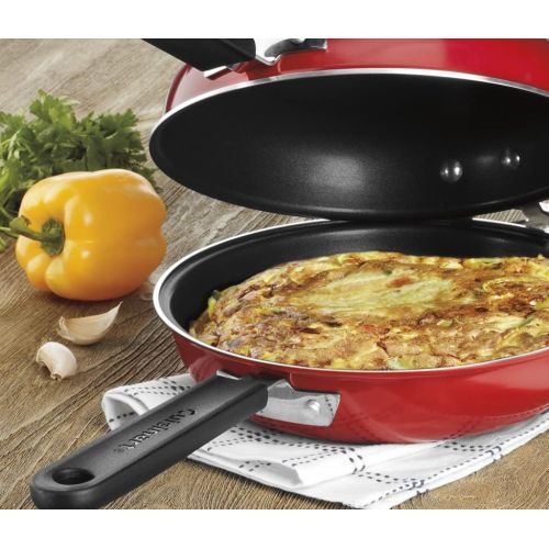  Cuisinart Frittata Non-Stick Sauce Pan, 10-Inch, Red