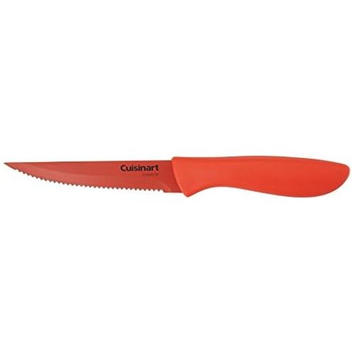  Cuisinart C55-6PCSR Advantage Color Collection 6-Piece Ceramic Coated Steak Knife Set, Red