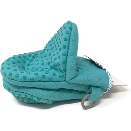  Cuisinart Silicone Quilted Mini Oven Mitts with Hanging Loop and Non-Skid Grip (Dark Turquoise with White)