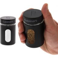 Cuisinart Salt and Pepper Shakers Set, 2.8 ounces - Easy to Fill Glass Salt and Pepper Shakers with Viewing Window - Great for Storing Salt and Pepper, Spices and Seasonings - Blac