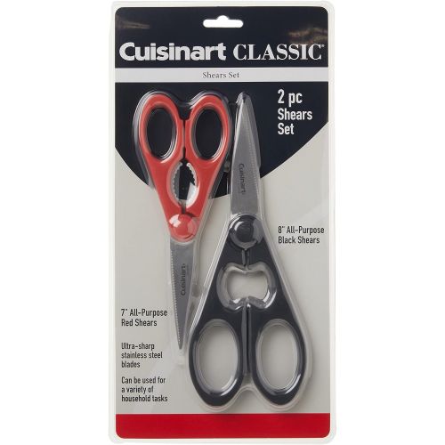  Cuisinart C77-2PSHR8B7R Classic Shears 2-Piece Set, 8 Black and 7 Red