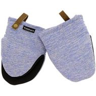 Cuisinart Chambray Neoprene Mini Oven Mitts, 2pk - Heat Resistant Kitchen Gloves to Protect Hands, Non-Slip Grip, Faux Leather Loop - Ideal Set for Handling Hot Cookware, Bakeware