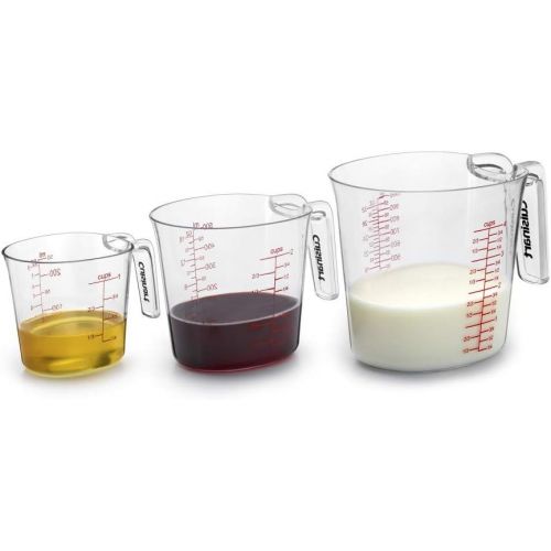  Cuisinart 3-Piece Nesting Liquid Set Measuring Cups, Set of 3, Clear