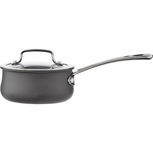  Cuisinart Contour Hard Anodized 1-Quart Saucepan with Cover,Black