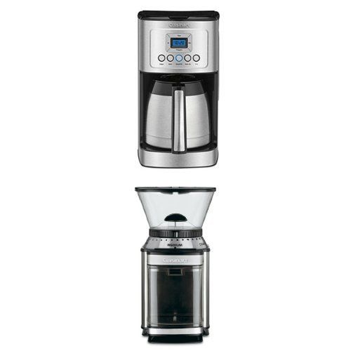  Cuisinart DCC-3200 14-Cup Glass Carafe with Stainless Steel Handle Programmable Coffeemaker, Black Steel