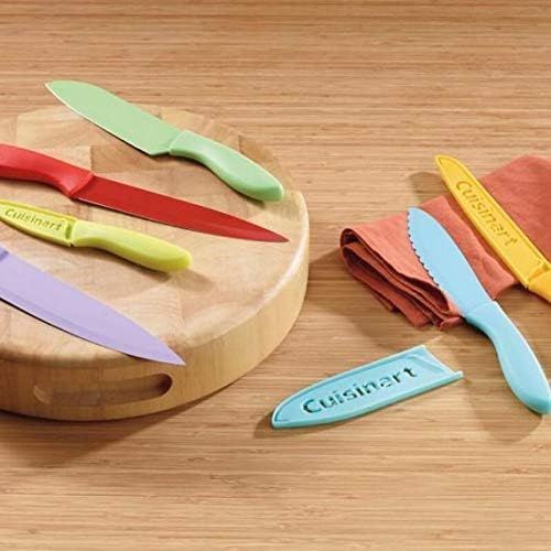  Cuisinart C55-12PCER1 Advantage Color Collection 12-Piece Knife Set with Blade Guards, Multicolored