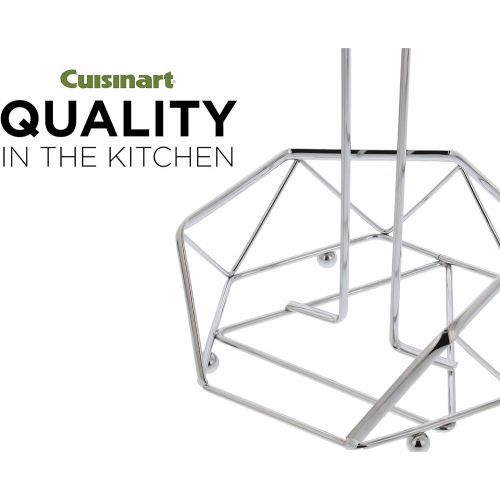  Cuisinart Stainless Steel Paper Towel Holder with Triangular Geometric Base and Elevated Rounded Feet for Stability, Countertop Paper Towel Dispenser, Fits Any Size Kitchen Towel R