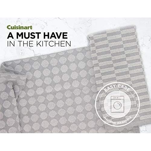  Cuisinart 100% Cotton Kitchen Hand Towels, 2pk - Soft and Absorbent Kitchen Towels Perfect for Drying Dishes and Hands-Hygienic Bleachable Kitchen Towels Perfect for Everyday Use,