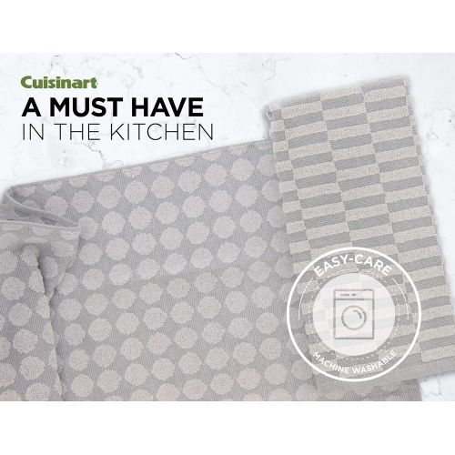  Cuisinart 100% Cotton Kitchen Hand Towels, 2pk - Soft and Absorbent Kitchen Towels Perfect for Drying Dishes and Hands-Hygienic Bleachable Kitchen Towels Perfect for Everyday Use,