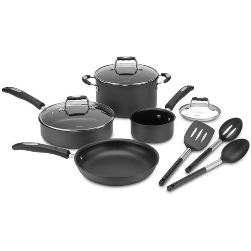  Cuisinart P67-10 Chefs 10 Piece Hard Anodized Aluminum Nonstick Cookware Set