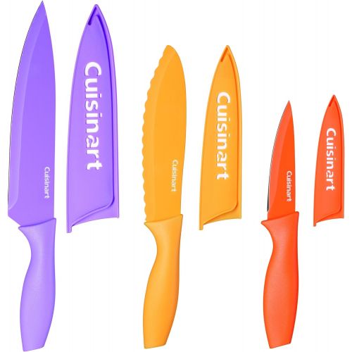  Cuisinart C55CB-9PR Advantage Color Collection 9-Piec Cutlery Set and Cutting Board, Multicolor