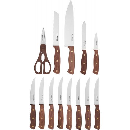  Cuisinart C55W-14PCB Advantage Cutlery 14-Piece Triple Rivet Walnut Knife Block Set