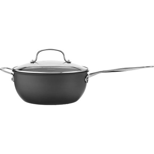  Cuisinart Chefs Classic Nonstick Hard-Anodized 4-Quart Chefs Pan with Helper Handle and Glass Cover