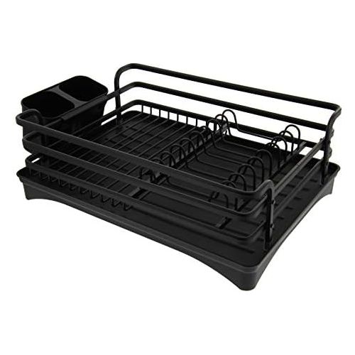  Cuisinart Aluminum Rust Proof Dish Drying Rack Includes Wire Dish Drying Rack Removable Tray with Swivel Draining Spout, and Utensil Caddy, Kitchen Counter Organizer- Copper- 16 x