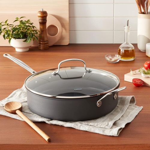  Cuisinart 633-30H Chefs Classic Nonstick Hard-Anodized 5-1/2-Quart Saute Pan with Helper Handle and Lid