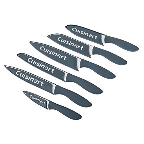  Cuisinart Ceramic Coated Knife Set, Blue/Grey (12 Piece)