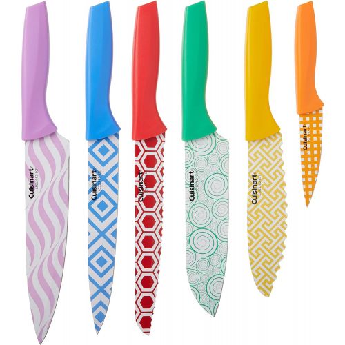  Cuisinart C55-12PR2 Advantage Color Collection 12-Piece Printed Color Cutlery Set, Multicolor