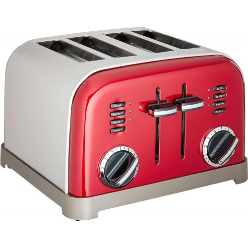  Cuisinart CPT-180MRP1 CPT-180MR Classic 4-Slice Toaster, Metallic Red