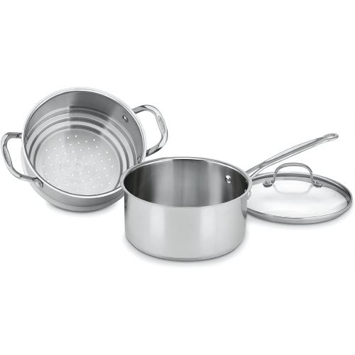  Cuisinart 77-35CG Chefs Classic Stainless 3-Piece 3-Quart Steamer Set