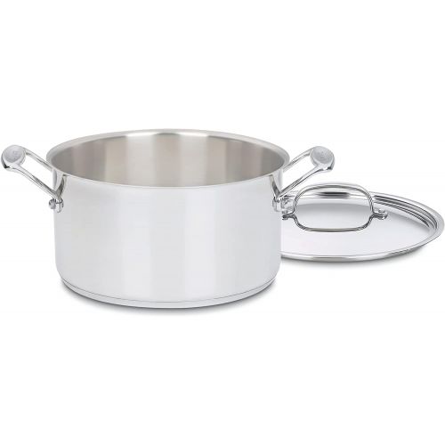  Cuisinart 744-24 Chefs Classic Stainless Stockpot with Cover, 6-Quart,Silver