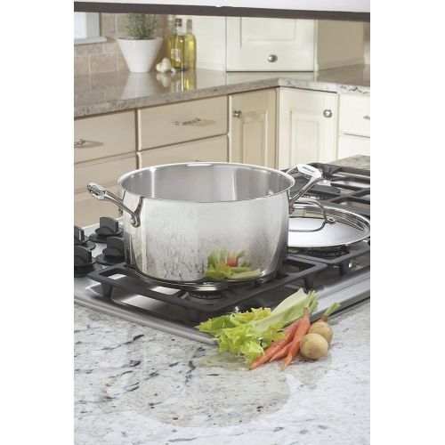  Cuisinart 744-24 Chefs Classic Stainless Stockpot with Cover, 6-Quart,Silver