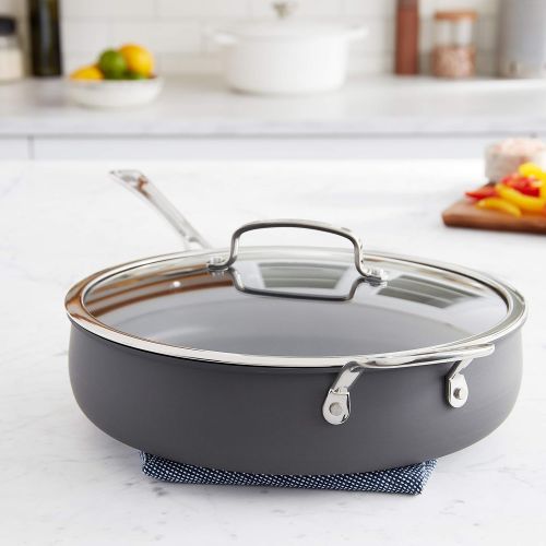  Cuisinart Contour Hard Anodized 5-Quart Saute Pan with Helper Handle and Cover