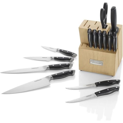  Cuisinart C77TRN-15P Nitrogen Collection 15-Piece Knife Block Set, Black