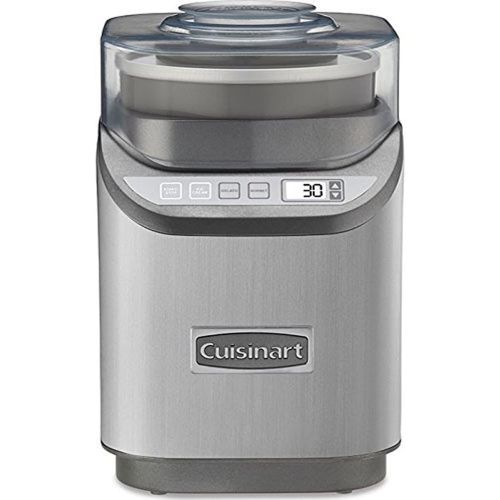  Cuisinart ICE-70 Electronic Ice Cream Maker Brushed Chrome Bundle with 1 Year Extended Protection Plan