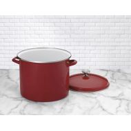 Cuisinart Enamel Stockpot with Cover, 16-Quart, Red